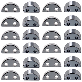 100шт. немагнитные синтетические гематитовые бусины, полукруглый