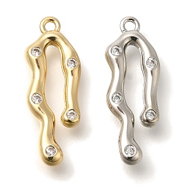 Латунные микро проложить кубического циркония подвески, чары из жидкой лавы