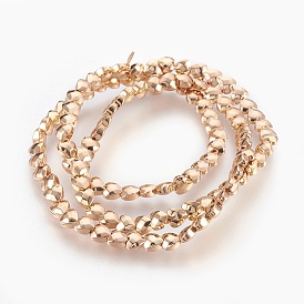 Гальваническая немагнитная синтетическая гематитовая нить, сердце, граненые