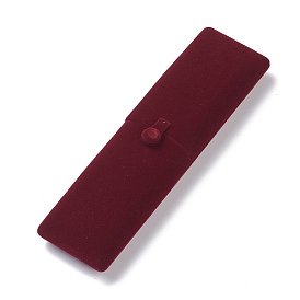 Velvet Necklace Box, Double Flip Cover, for Showcase Jewelry Display Necklace Storage Box, Rectangle