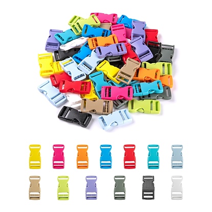 52 Sets 13 Colors PP Plastic Side Release Buckles, Survival Bracelet Clasps