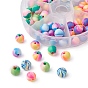 90 pcs 6 couleurs perles d'argile polymère faites à la main, ronde