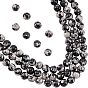Синтетические снежинки обсидиан бисер пряди, круглые