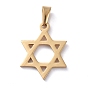 304 Stainless Steel Pendants, for Jewish, Star of David