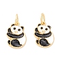 Pendentifs en laiton, avec l'émail, plaqué bg longue durée, panda