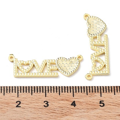 925 Sterling Silver Connector Charms, Word Love Links