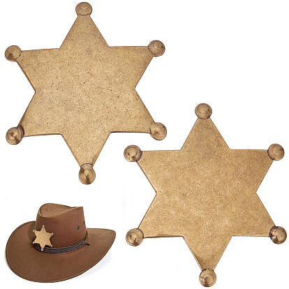 2 pièces de base de broche vierge en fer, étoiles