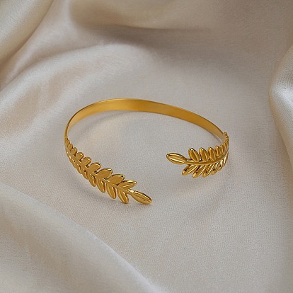 304 женские браслеты-манжеты из нержавеющей стали, колос