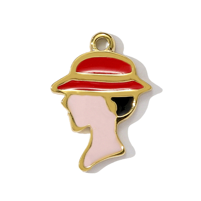 304 нержавеющей стальной эмали подвески, женщина прелести, ионное покрытие (ip), реальный 18 k позолоченный