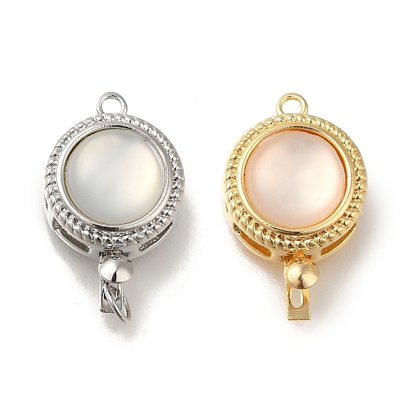 Латунные застежки для коробок со смолой, без кадмия, без никеля и без свинца, плоско-круглые