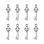 Pendentifs en alliage de style tibétain, sans plomb et sans cadmium,  largeur de 7 mm, Longueur 21.5mm, Trou: 1mm