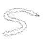 Brass Cross Chain Necklaces, with Hook and S-Hook Clasps, Long-Lasting Plated, Textured