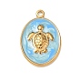 304 Stainless Steel Enamel Pendants, Turtle Charms