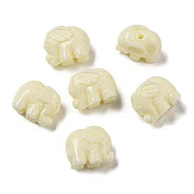 Opaque Resin Animal Beads, Elephant