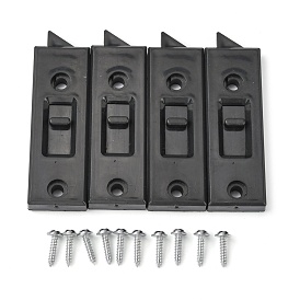 2 пары пластиковых оконных замков-защелок, части окна, подпружиненный, 2 замена скользящего замка с межцентровым расстоянием между отверстиями, с 8 железными винтами