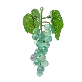 Natural Fluorite Grape Model Pendants, Home Decoration Ornament
