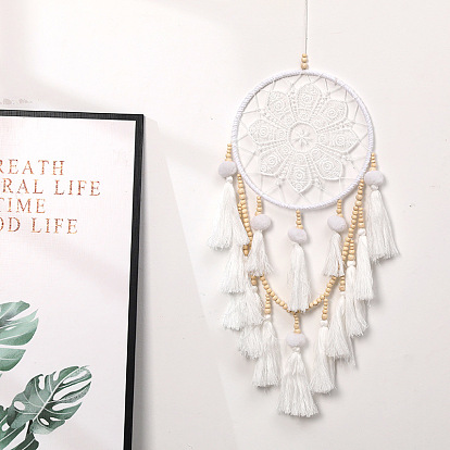Creative Tassel White Dreamcatcher Nordic Home Simple Decoration Bedroom Living Room Wall Hanging Tapestry
