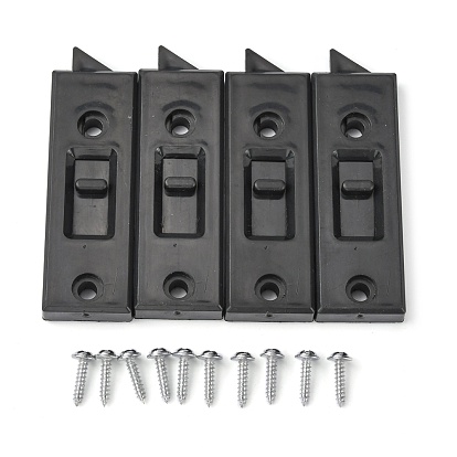 2 пары пластиковых оконных замков-защелок, части окна, подпружиненный, 2 замена скользящего замка с межцентровым расстоянием между отверстиями, с 8 железными винтами