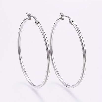 304 Stainless Steel Hoop EarRing Shapes, Hypoallergenic EarRing Shapes, Ring Shape