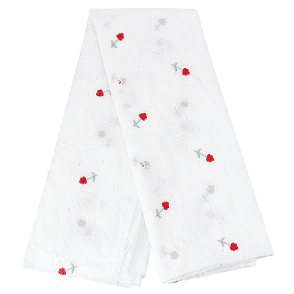 Хлопчатобумажная кружевная ткань с вышитым волнистым краем и цветочным узором, для аксессуаров для одежды своими руками