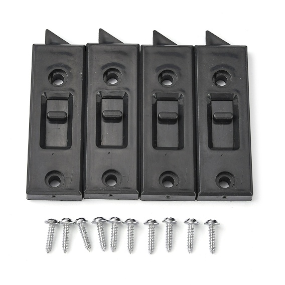 2 пары пластиковых оконных замков-защелок, части окна, подпружиненный, 2 замена скользящего замка с межцентровым расстоянием между отверстиями, с 8 железными винтами