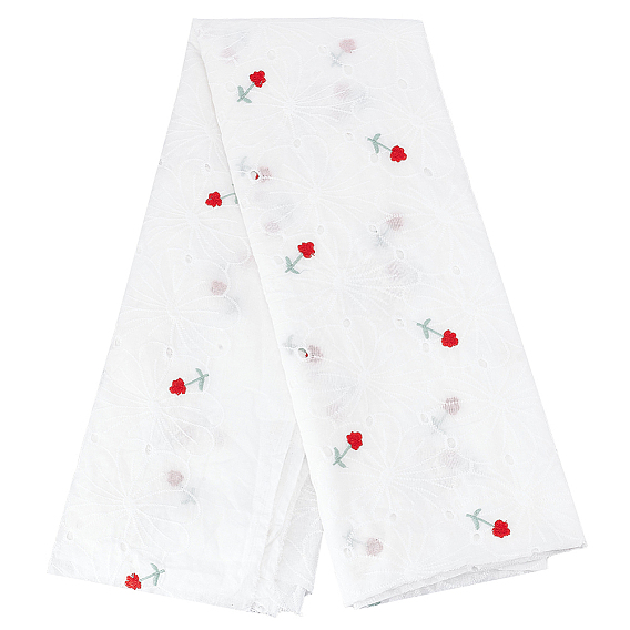 Хлопчатобумажная кружевная ткань с вышитым волнистым краем и цветочным узором, для аксессуаров для одежды своими руками