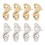 8шт. 2 цвета латунные карабины-клешни, с целью перехода в кольце, долговечный, застежки на спусковой крючок