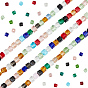 2Strands Faceted Transparent Glass Cube Beads Strands