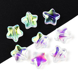 Гальванизируйте прозрачные стеклянные бусины, звезда