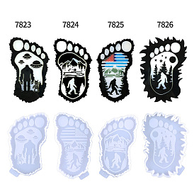 Foot with Apeman DIY Food Grade Silicone Coaster Molds, Cup Mat Making, Resin Casting Molds, For UV Resin, Epoxy Resin Jewelry Making