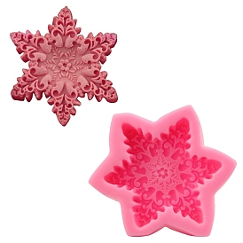 DIY Snowflake Silicone Molds, Fondant Molds, Resin Casting Molds, for Chocolate, Candy, UV Resin & Epoxy Resin Craft Making