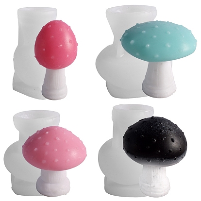 Moules à bougie en silicone bricolage, pour la fabrication de bougies, champignons