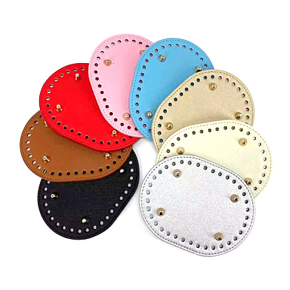 PU Leahter Knitting Crochet Bags Bottom, Oval, Bag Shaper Base Replacement Accessaries