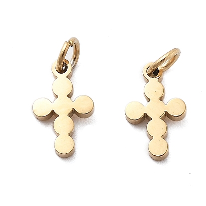 304 прелести нержавеющей стали, с целью перехода в кольце, крест очарование, ионное покрытие (ip)