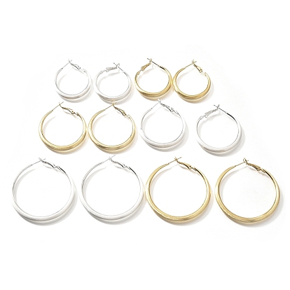 Латунь обруч серьги для женщин