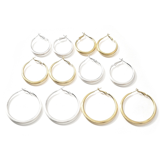 Латунь обруч серьги для женщин