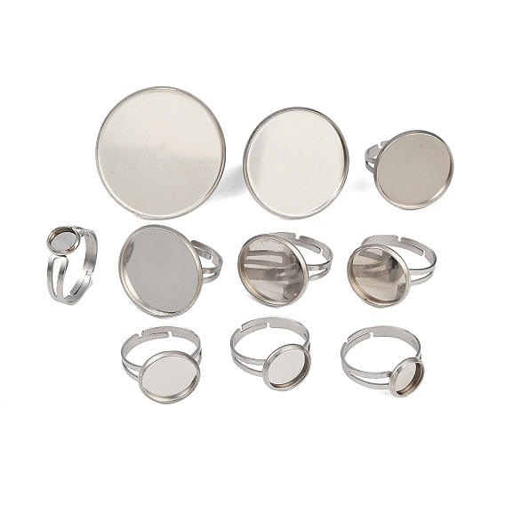 304 компоненты манжетного кольца из нержавеющей стали, настройки кольца чашки безеля, плоско-круглые