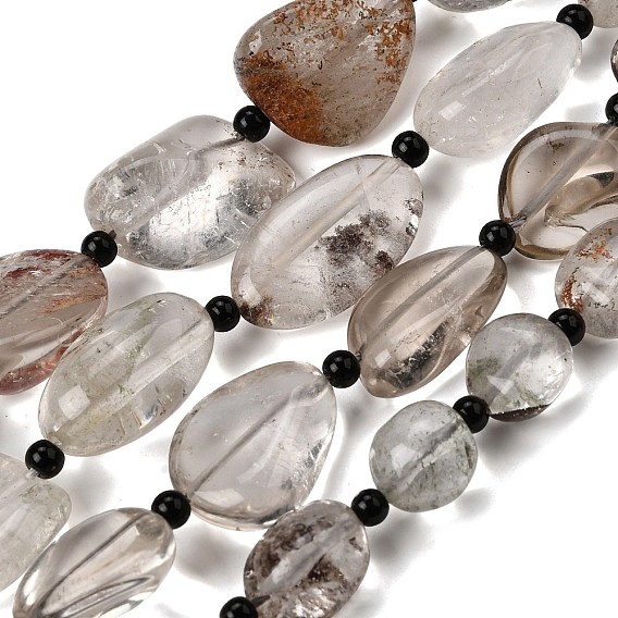 Природного кварца lodolite нитей бисера, самородки, с бисером, упавший камень