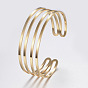 Hollow Ion Plating(IP) 304 Stainless Steel Wide Band Cuff Bangles