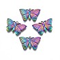 Rack-Überzug Regenbogenfarbe 304 Edelstahl-Anhänger Strass-Einstellungen, Schmetterling