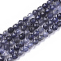 Природные иолит нитей бисера, граненые, круглые