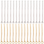 30Pcs 2 Colors 304 Stainless Steel Curb Chain Extender, Heart Charm