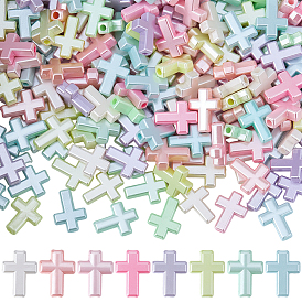 200 шт. Гальванические непрозрачные акриловые бусины, разноцветные