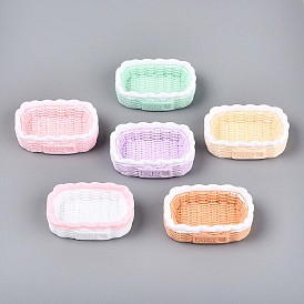 Декор для корзин из ротанга из непрозрачной смолы, аксессуары для кукольного домика с микро-ландшафтом, притворяясь опорными украшениями