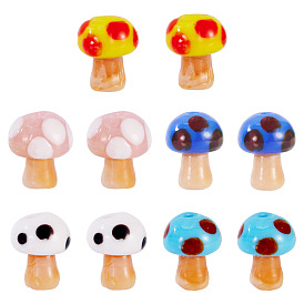 10 бусины лэмпворк ручной работы от сглаза, гриб