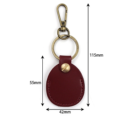 PU Imitation Leather Keychains, with Metal Finding