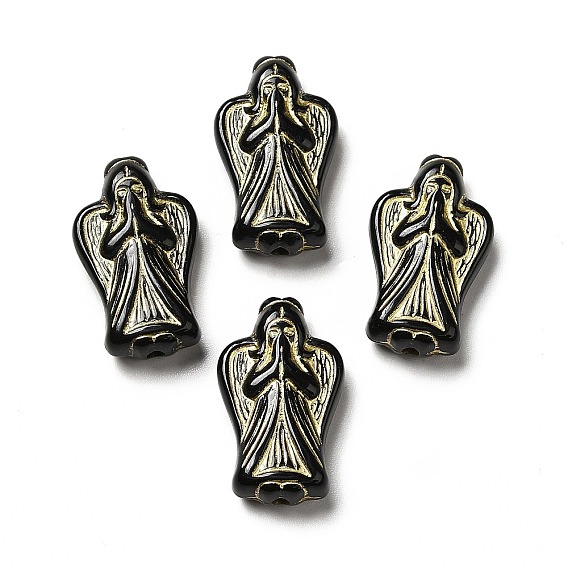 Uv акриловые покрытия бусины, золотой металл обвитыми, ангел