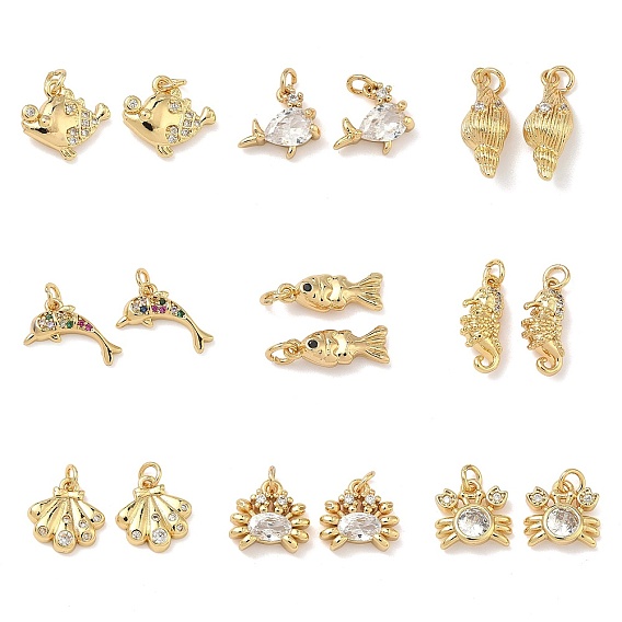 Латунные микро проложить кубического циркония подвески, без свинца и без кадмия, стойки покрытие, долговечный, реальный 18 k позолоченный