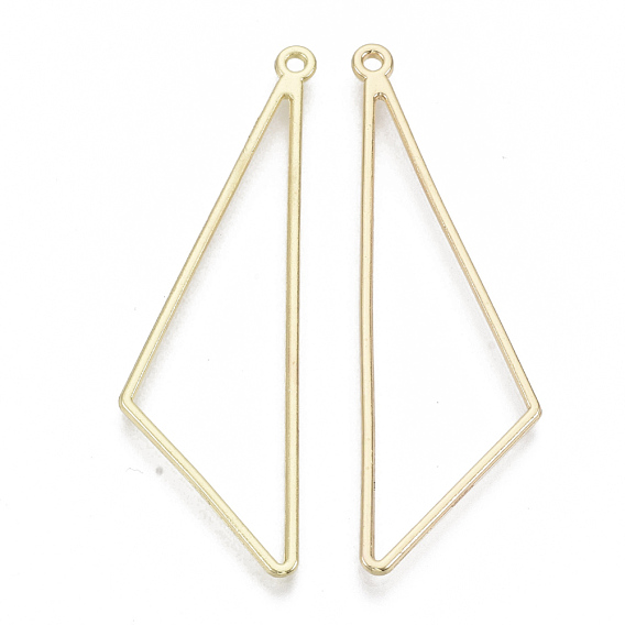 Alloy Open Back Bezel Big Pendants, For DIY UV Resin, Epoxy Resin, Pressed Flower Jewelry, Triangle