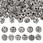 66 шт 11 стиль европейские бусины из сплава в тибетском стиле, бусины с большим отверстием, рондель